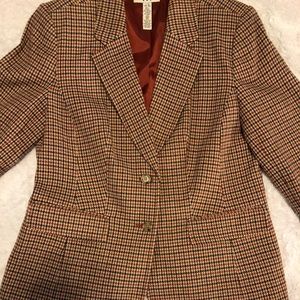 Covington fall plaid poly/wool blend blazer